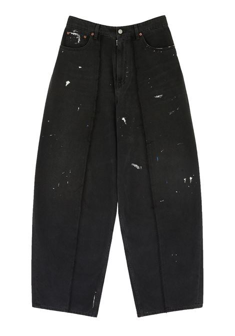 wide leg jeans woman black MM6 MAISON MARGIELA | SH0LA0011 M30011966